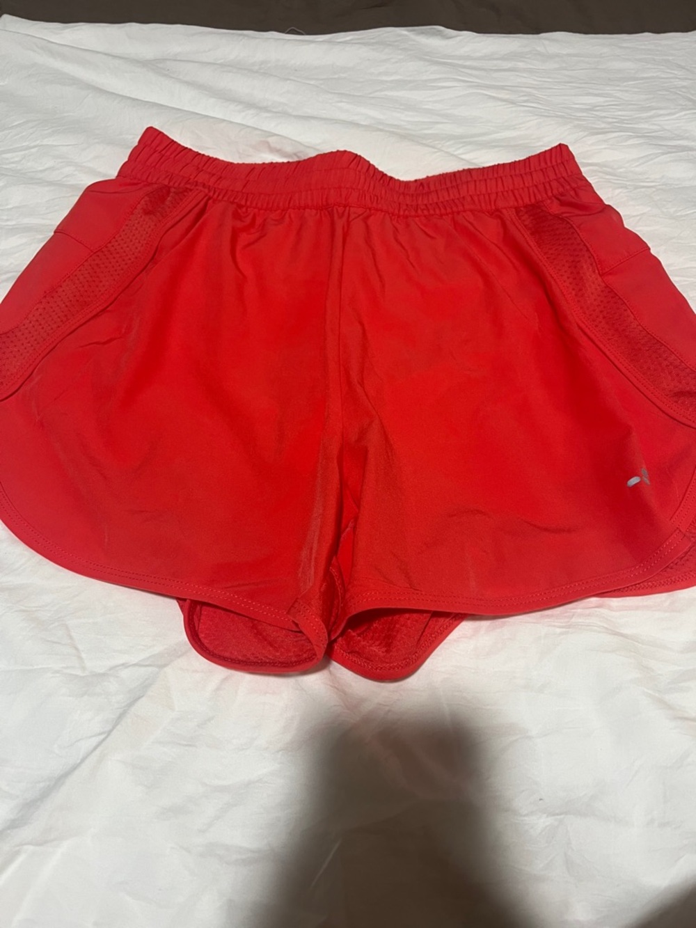 Women’s Coral Athletic Shorts with Mesh Side Panels